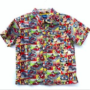 Disney Kids Button-Down Short Sleeve Shirt Size 5T